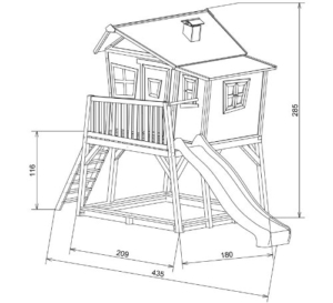 Axi Max Stelzenhaus mit Rutsche Maße