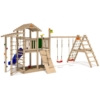 ISIDOR Bazzy Boo Spielturm Kletterturm Rutsche Schaukel Maltafel XL- Kletternetz (erweiterter Schaukelanbau inkl 2 Schaukeln) - 1