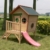 Kinderspielhaus ROSI - Stelzenhaus aus Holz mit roter Rutsche - 2
