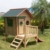 Kinderspielhaus ROSI - Stelzenhaus aus Holz mit roter Rutsche - 3