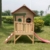 Kinderspielhaus ROSI - Stelzenhaus aus Holz mit roter Rutsche - 6