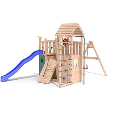 Spielturm KON TIKI NEO 2 Baumhaus Piratenschiff Rutsche 1,50m Podesthöhe (einfacher Schaukelanbau) - 3