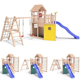 Spielturm KON TIKI NEO 2 Baumhaus Piratenschiff Rutsche 1,50m Podesthöhe (einfacher Schaukelanbau) - 1