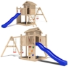 Stelzenhaus Spielturm Baumhaus Schaukel Holzspielhaus Kletterturm Rutsche - 1