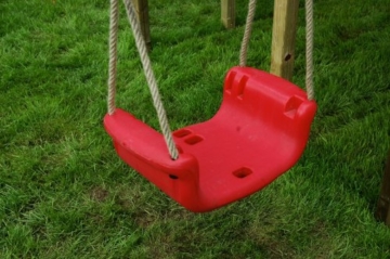 WICKEY Babyschaukel 3 in 1 Babysitz verstellbar und mitwachsend Schaukelsitz (Rot-Gelb-Blau) - 4